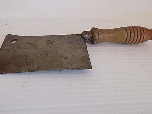 Vintage Wooden Handled Meat Cleaver