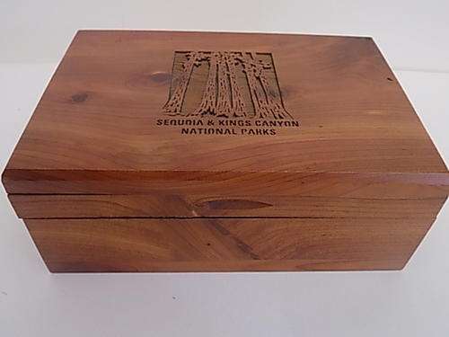 Superb Wooden Trinket Box from Sequqia & Kings Canyon National Parks USA