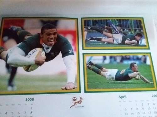 Springbok Rugby Calendar 2008