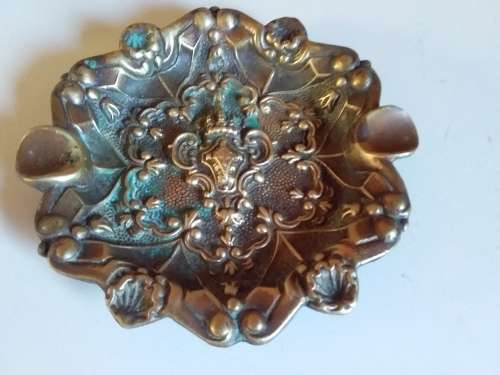 Solid Decorative Ashtray with Tones of Brass and Bronze