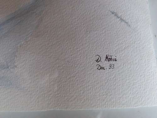 Chalets Covered in Snow Watercolour Painting in Cheap Frame