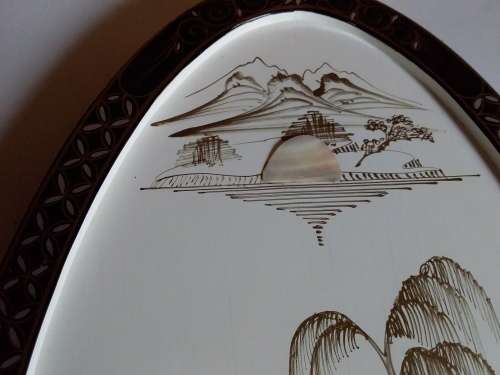 Large Oval 2D Art Impression of Oriental Lady