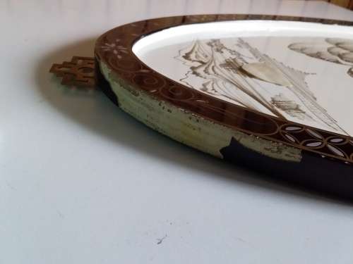 Large Oval 2D Art Impression of Oriental Lady