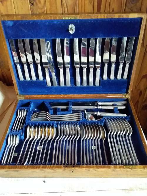 Vintage 64 Piece Cutlery Set - Mappin and Webb England