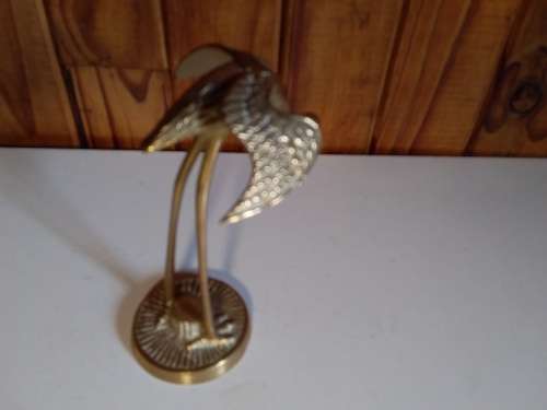 Small Brass Stork