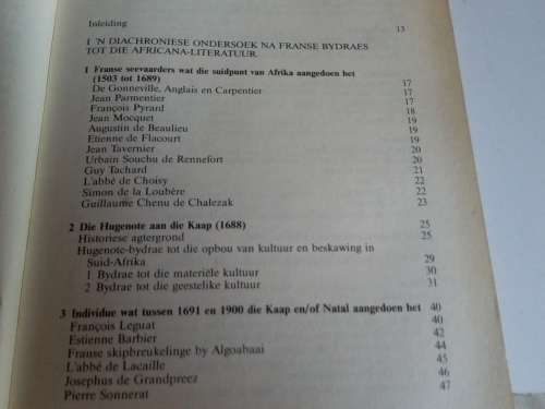 Die Franse Bydrae tot Africana-literatuur 1622 - 1902