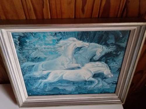 Framed Trechikoff Print of Horses