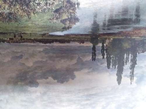 Poplars in a Thames Valley - Sir Alfred East 1849 - 1913 Plate