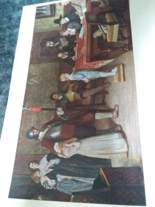 `When Did You Last See Your Father` - William Yeames 1835-1918 Plate