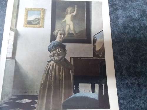 Lady at a Spinet - Jan Vermeer Plate