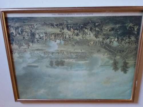 Old Framed Print - Louis-Francois Lejeune : La Battaglia di Marengo (1800)