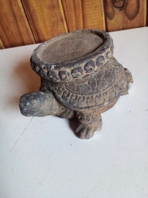 Old Stoneware Tortoise with Interesting Patterns