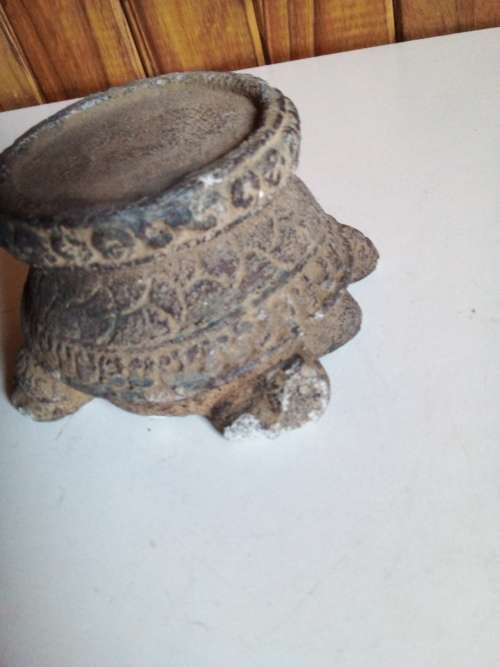 Old Stoneware Tortoise with Interesting Patterns