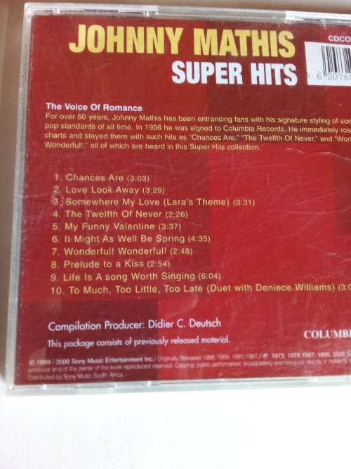 Johnny Mathis - Super Hits CD