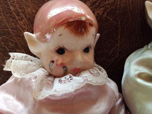 Set of Three Gorgeous Pixie Porcelain Dolls