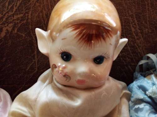 Set of Three Gorgeous Pixie Porcelain Dolls