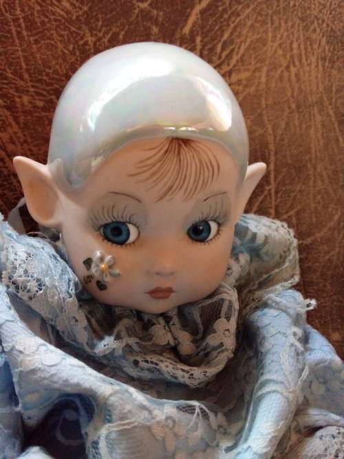 Set of Three Gorgeous Pixie Porcelain Dolls