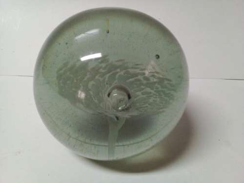 Speckles of White Solid Glass Paperweight