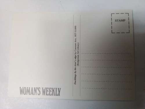 Woman`s Weekly `Ducklings by River Edge` Postcard