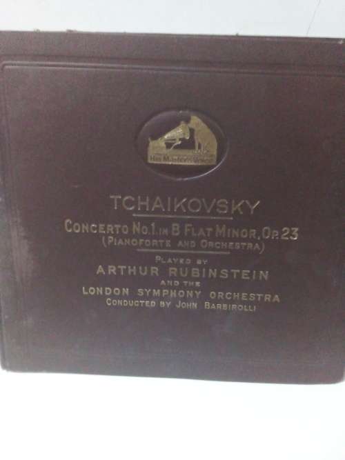Vintage His Masters Voice Tchaikovsky Concerto No 1 Vinyl set in Album