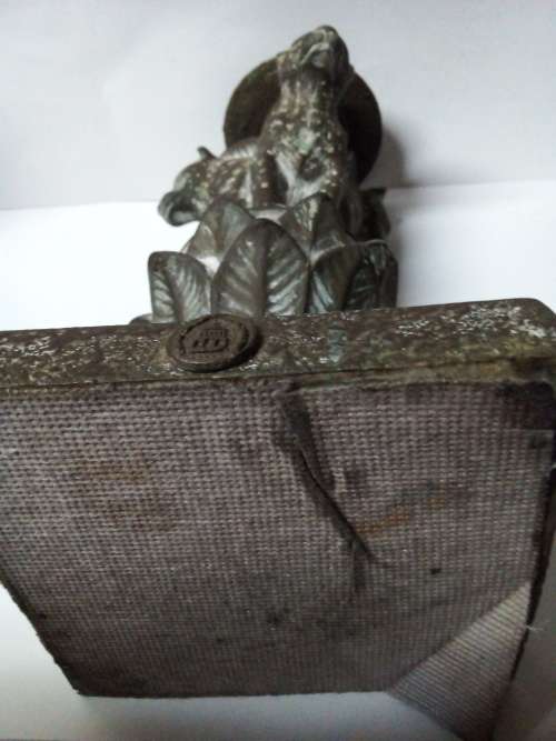 Heavy Stoneware Triple Cheetah Candle Stand