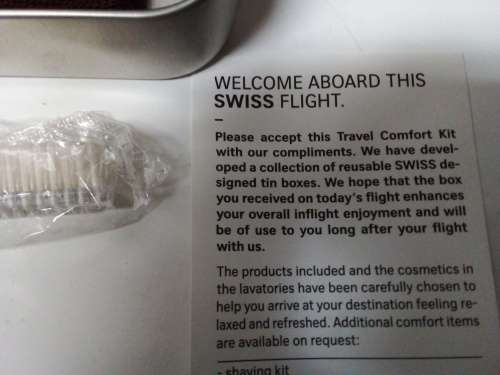 As New Swiss Airlines Travel Kit in Tin