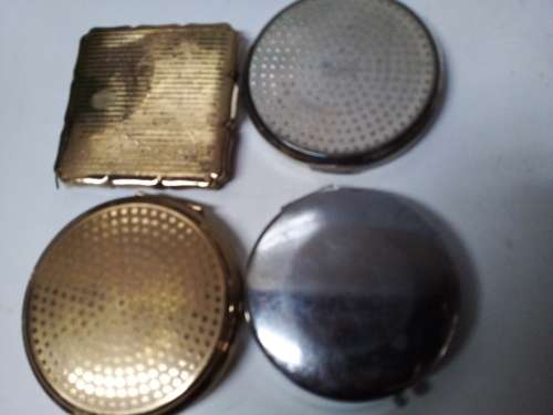 Three Old Powder Compactors and One Other