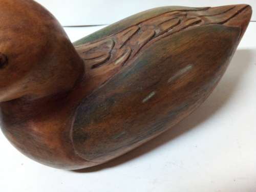 Carved Wooden Duck from Exotic Wood