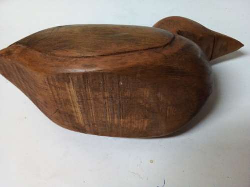 Carved Wooden Duck from Exotic Wood