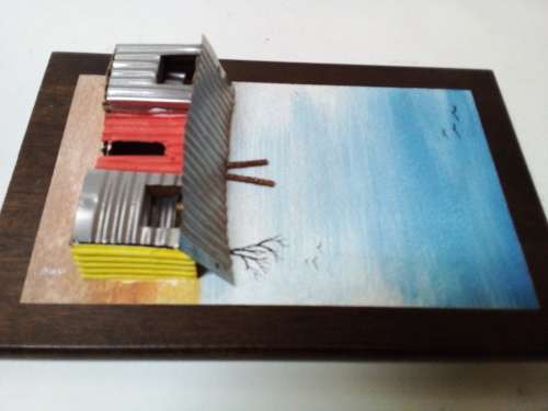 Small Tin Shack Wall Hanging Art