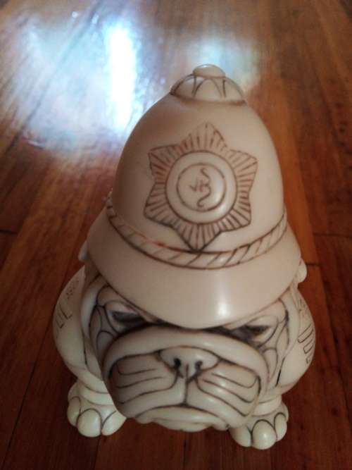 John Biccard Bobby Bulldog Crushed Marble Figurine