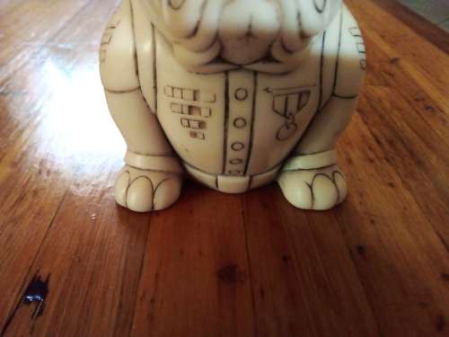 John Biccard Bobby Bulldog Crushed Marble Figurine