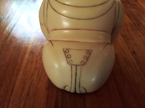 John Biccard Bobby Bulldog Crushed Marble Figurine