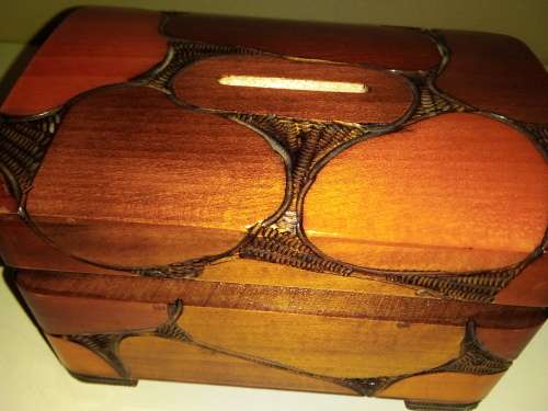 Stunning Handmade Wooden Savings Box from Poland