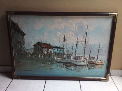 Large Seascape Oil Painting - British Artist W. Jones