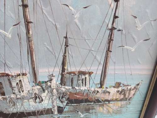 Large Seascape Oil Painting - British Artist W. Jones