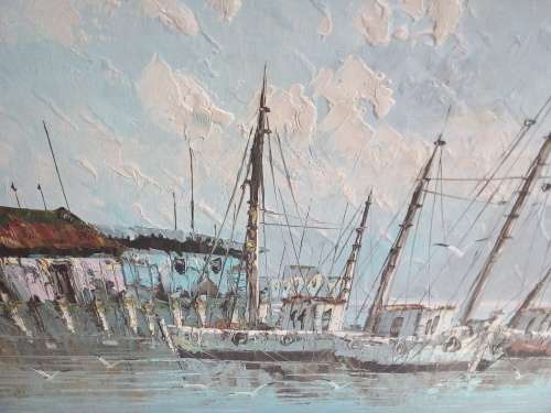 Large Seascape Oil Painting - British Artist W. Jones