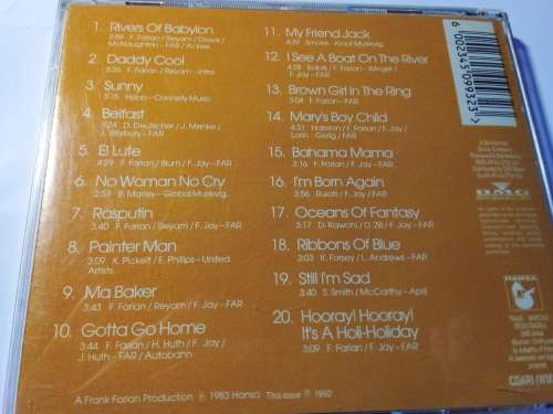 Boney M 20 Golden Hits Music CD