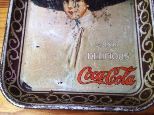 Old Metal Coca-Cola Tray - Scratched