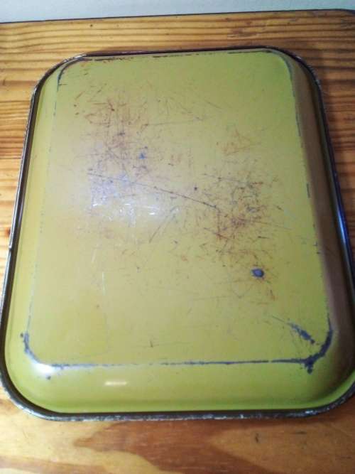 Old Metal Coca-Cola Tray - Scratched