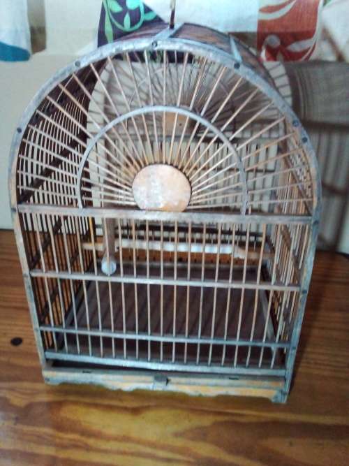 Old Bamboo Dome Shaped Bird Cage (S34)