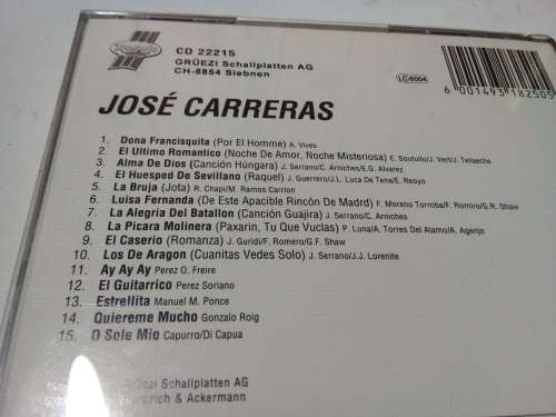 Jose` Carreras Music CD 1993