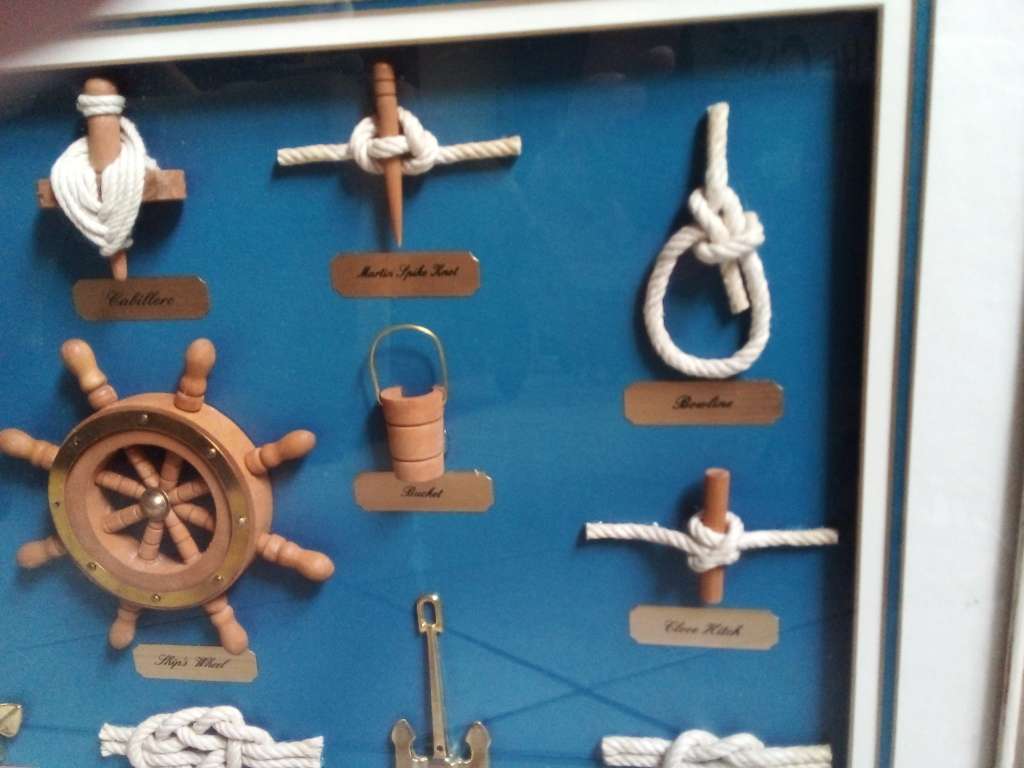 Impressive Nautical Knots & Other in Wood Frame with Glass