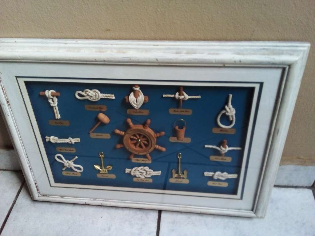 Impressive Nautical Knots & Other in Wood Frame with Glass