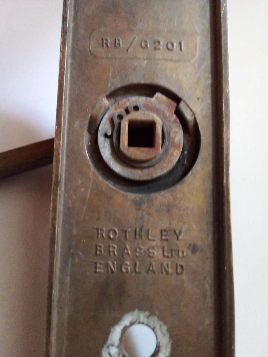 Vintage Brass Door Handle - Made in England