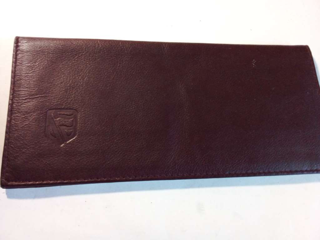 Old Leather Type Standard Bank Cheque Book Holder
