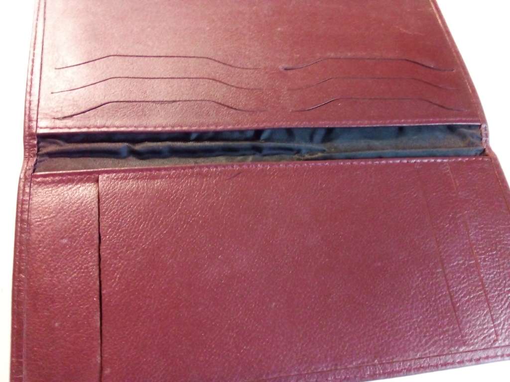 Old Leather Type Standard Bank Cheque Book Holder