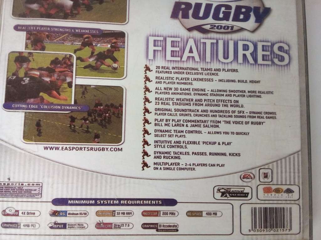 Rugby 2001 CD Game