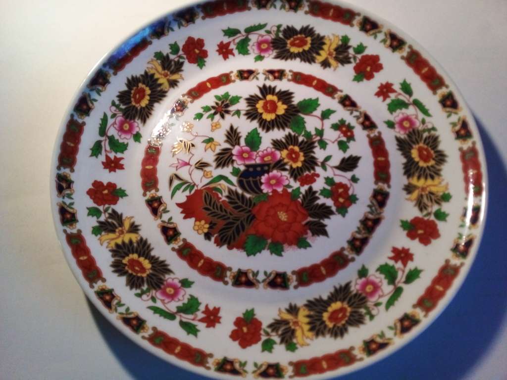 Bright Hand Painted Oriental Plate (SP008)