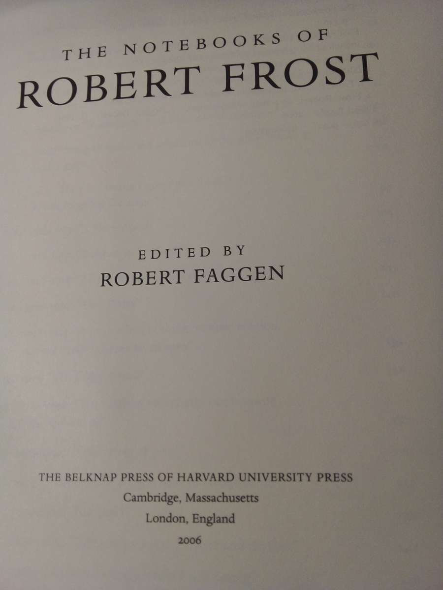 The Notebooks of Robert Frost